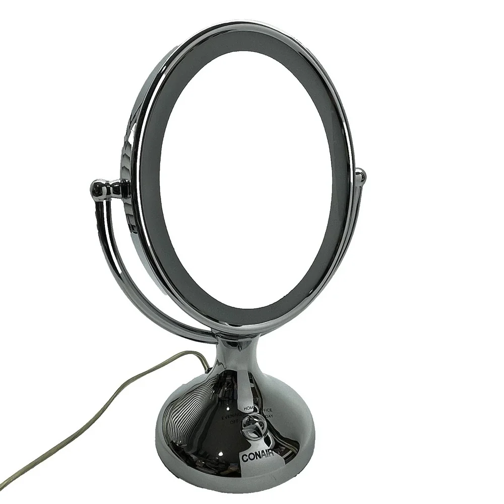 Conair Lighted Double Sided Oval Bathroom Mirror BE18LC 1x and  5x Magnification